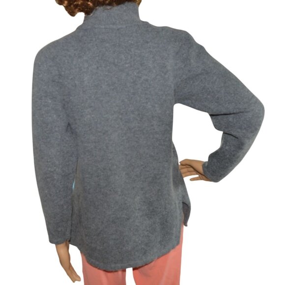 Vintage Jeanne Pierre Gray Lambswool Angora Turtle Neck Sweater Women Size Small - Picture 4 of 8